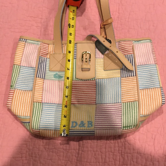 Dooney and Bourke Striped Patchwork Pastel Bag - Picture 9 of 13